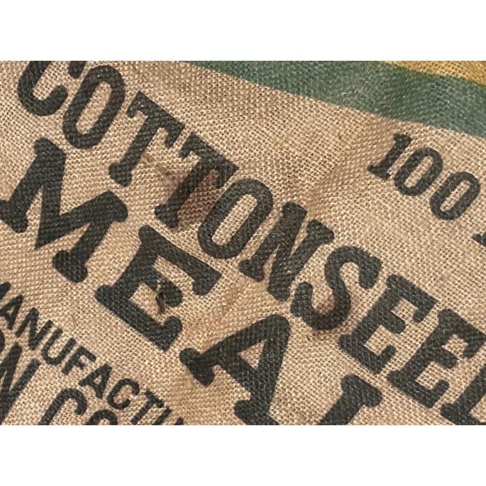 Vintage Paymaster Cottonseed Meal Burlap Feed Sack Western Cottonoil